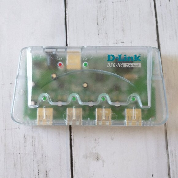D-Link Powered USB Hub DSB-H4 4 Ports w/ Power Supply (No USB Cable) LED Light - Picture 4 of 8